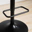 Tabouret pivotant à 360 ° de hauteur réglable en noyer, cuir noir, de 2 pour bar de salle à manger / îlot de cuisine pivotant, hauteur, îlot de cuisine / café-1407878781
