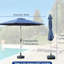 Parasol d'extérieur 9 pi - protégé, imperméable, structure d'assemblage idéale pour le jardin, la terrasse, la cour, la piscine
