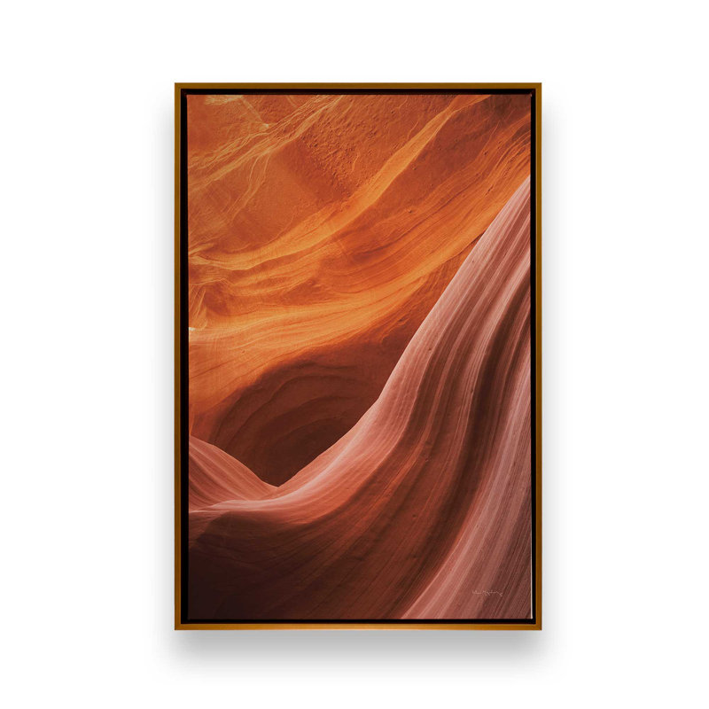 Sculpted by Time v2, impression sur rouleau, H 18,75 po x l 12,75 po x P 1,75 po, Cadre flottant or poli