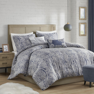 Stella Coastal Cotton Sateen Abstract Duvet Cover