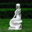 Sculpture en résine blanche 20 po H - pour jardin / balcon / pelouse