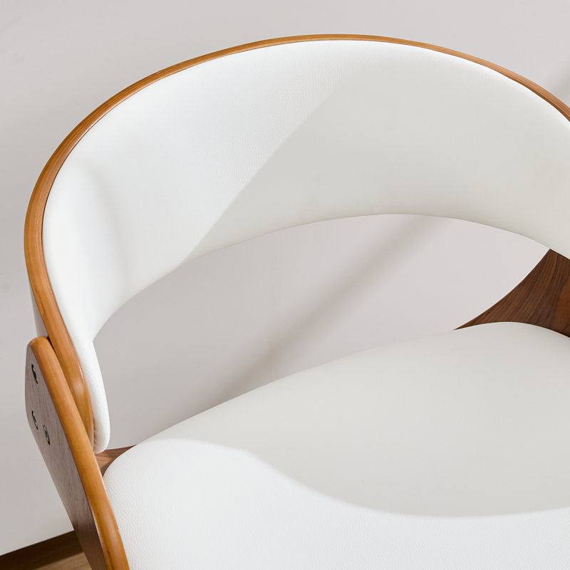 Tabourets de bar, tabourets en bois avec accoudoirs et repose-pieds 30 po Modern, Blanc