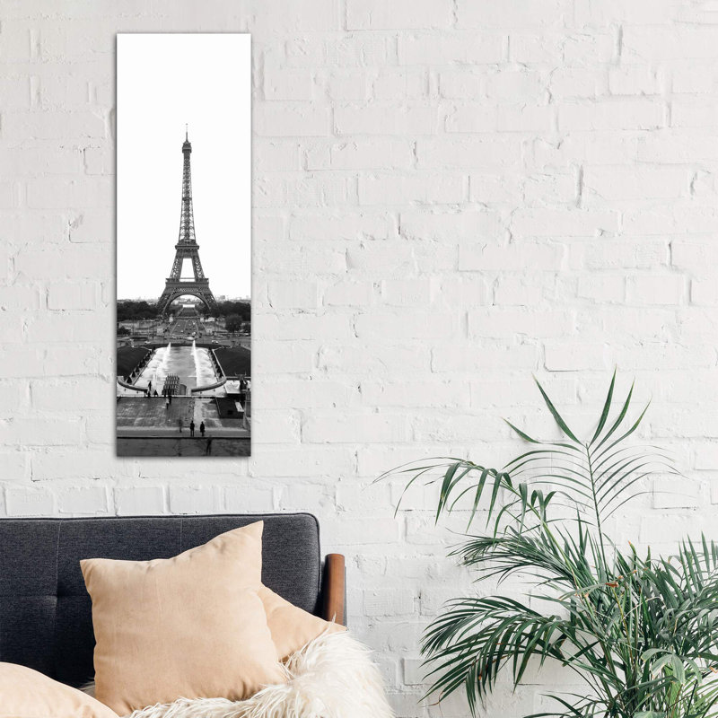 Jardins Du Trocadero, Pont D'Iena & Eiffel Tower, Paris, Ile-De-France, France - No Frame Print on Canvas