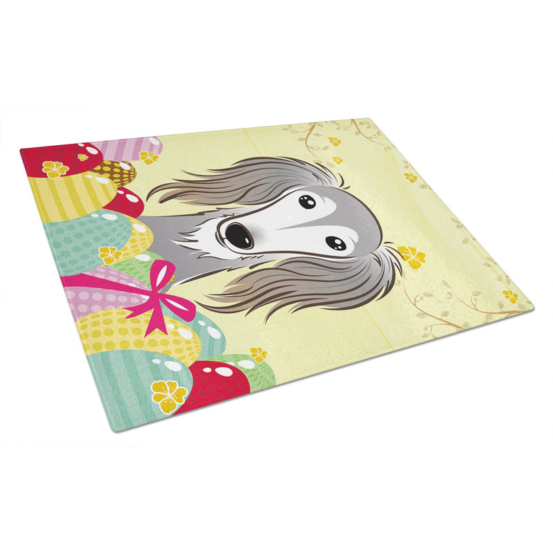Planche à découper en verre trempé à caroline de pâques, Lévrier persan