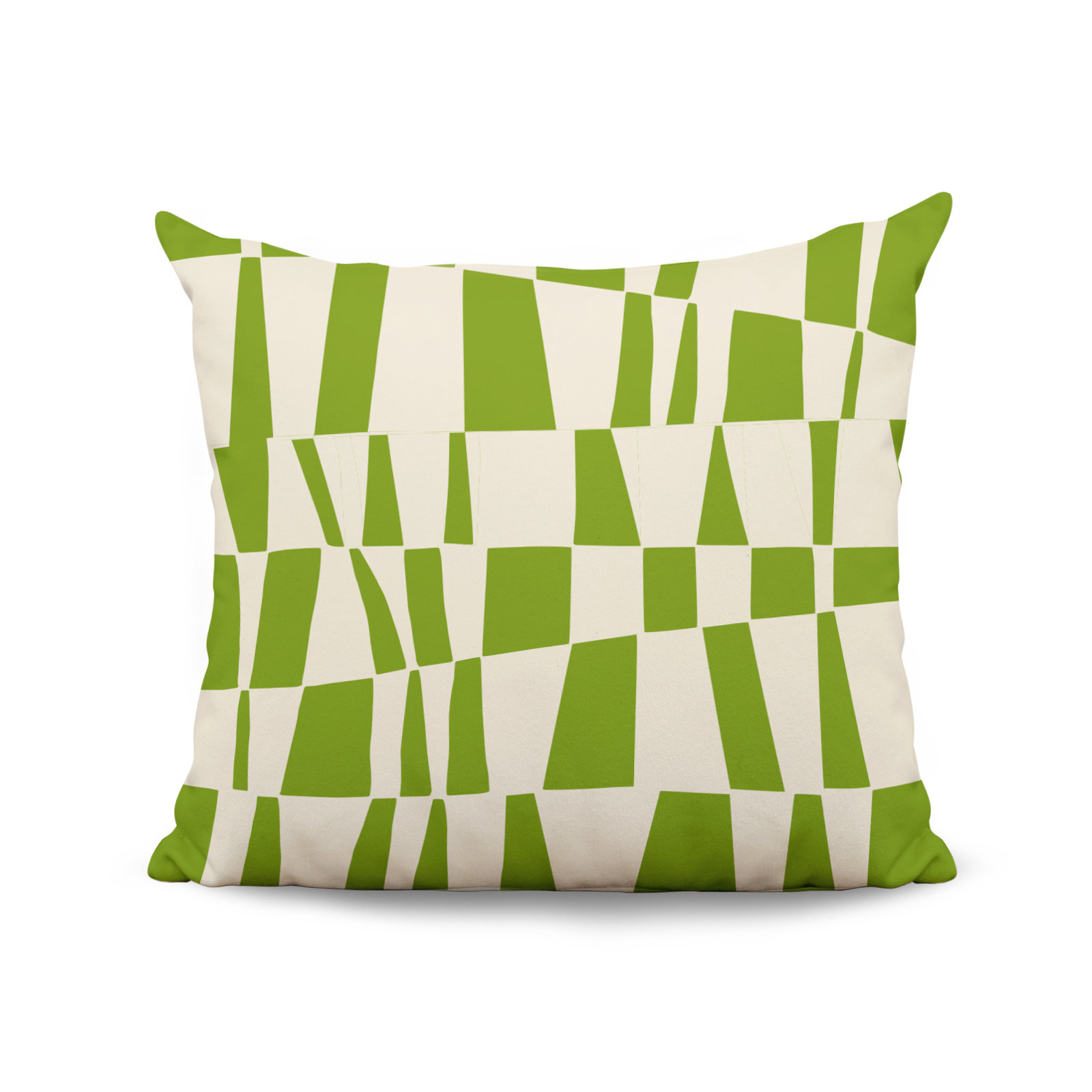 Polyester Throw Square Indoor/Outdoor Pillow Cover & Insert, 15W" x 15H", Chartreuse