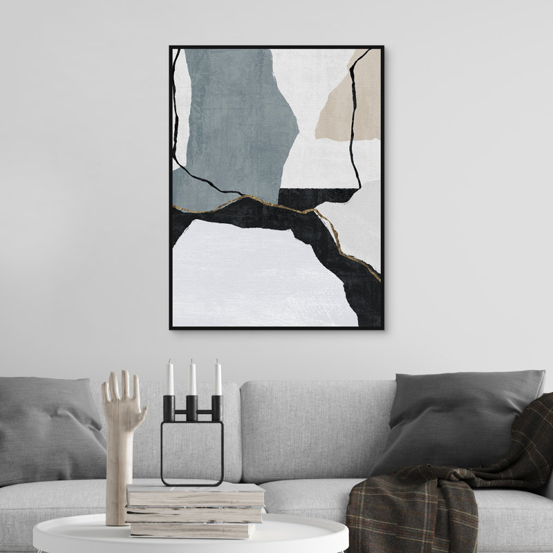 «Rock Forms Abstract I» par Willowbrook, art mural encadré