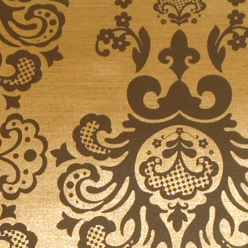 Coussin décoratif Susan, Doré / Brun