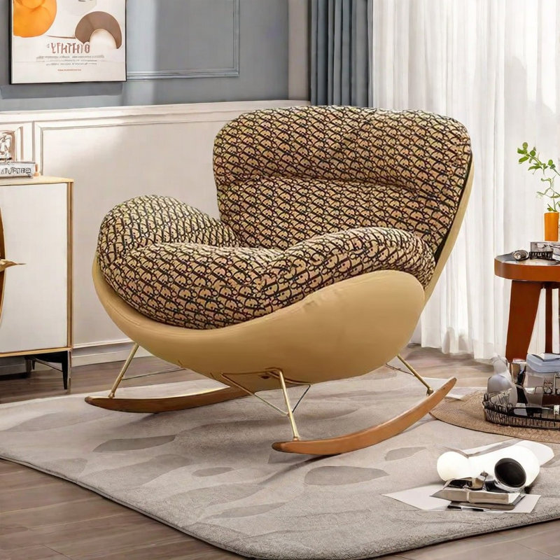 Mignonne chaise berçante, Brun, Brun