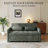 53"Sofa Bed, 3-in-1 Loveseat Sleeper Sofa with Pull Out Bed, Pockets and USB, Modern 2 Seater Convertible Small Couch for Living Room Bedroom Apartment,Corduroy Comfy Couches,Green-862974123