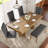 6-piece Extendable Dining Table Set With Upholstered Seats-1790503119
