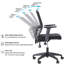 Blue Elephant Cotton and Mesh Office Chair