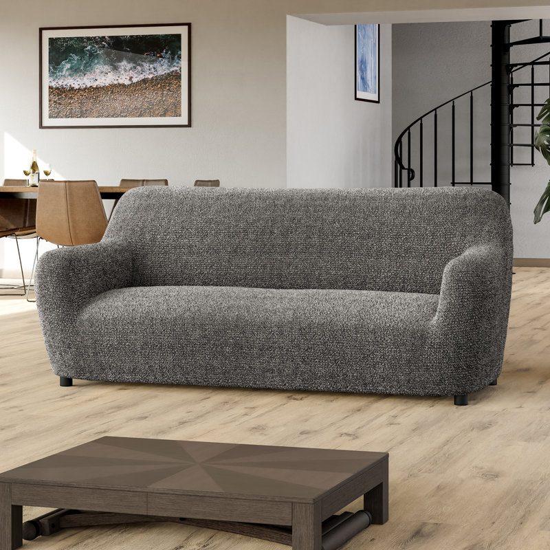 Housse extensible pour canapé - Durable et élégante - Collection Printed, L 85 po, Mélange de polyester bleu Vittoria