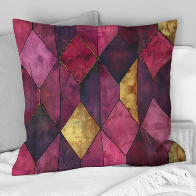 Coussin Magenta Diamond Glam I - Transitional