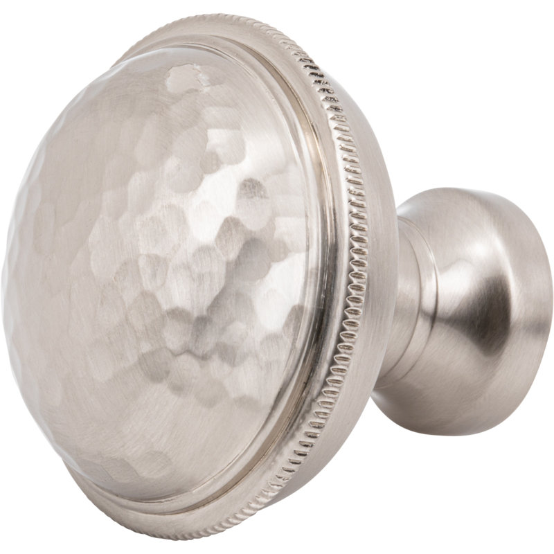 ArtWorth 1 5/16" Diameter Round Knob, Brushed Satin Nickel