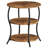 23.4'' Tall Round End Table with Shelves