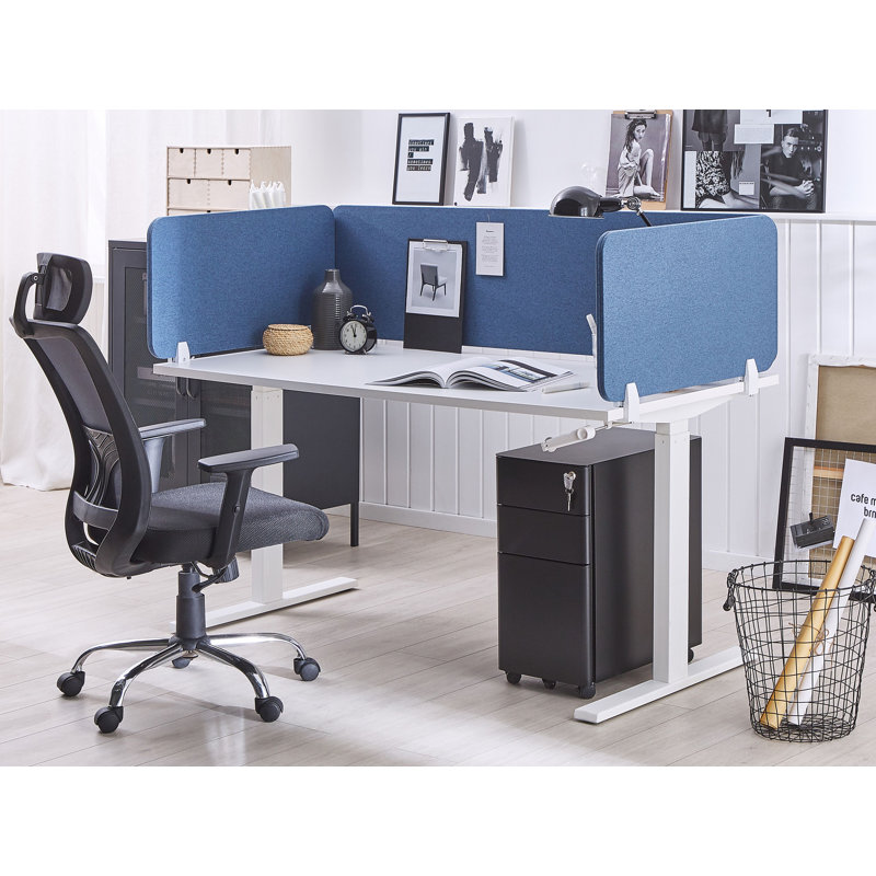 Marseilles Desk Dividers, 40cm H x 160cm W x 2cm D, Blue