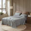 Ensemble de draps pour lit simple 100% coton avec motif de tête de cerf, 4 pièces-128684356