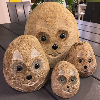 Chat en pierre 6 po Stone Age Creations