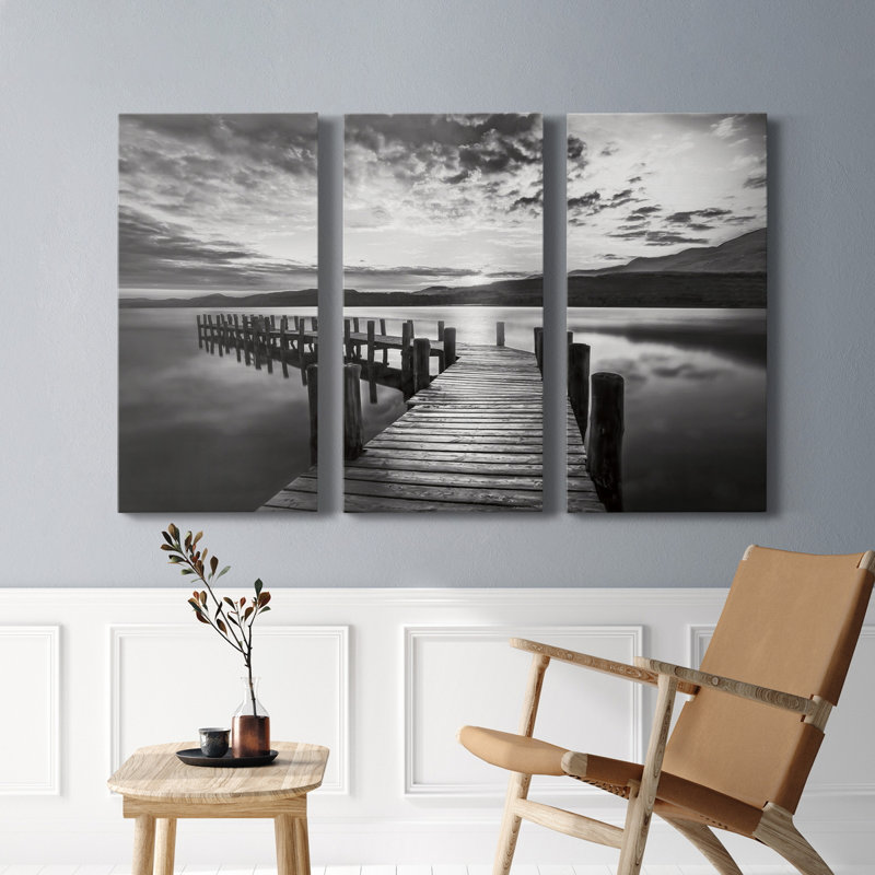 Evening Dock - Photographie sur toile tendue 3 pièces, H 60 po x l 120 po x P 1 po