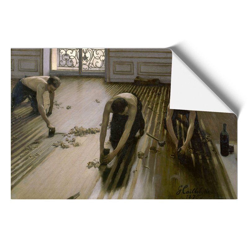 The Floor Scrapers by Gustave Caillebotte - No Frame Painting, 30cm H x 42cm W x 0.1cm D