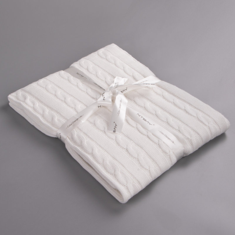Couverture pour bébé 100% pur coton, 30 x 40 pouces - NTBAY, Blanc