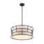 Luminaire suspendu tambour 3 lumières avec abat-jour en tissu et cage métallique Beckles-531646294
