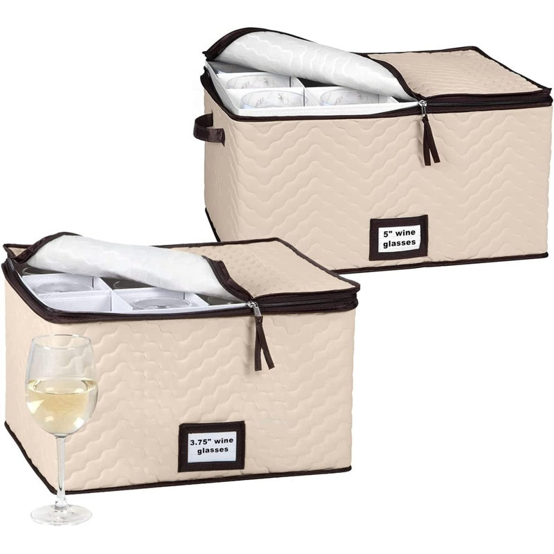 Rangement en tissu pour verres à pied
