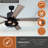 Hassain 52 in. Black Indoor Rod Mount Industrial Ceiling Fan with Reversible Driftwood-Black Walnut Blades, Dimmable LED Light Kit and Remote Control Included, 3 Speeds, Black Metal Cage Shade