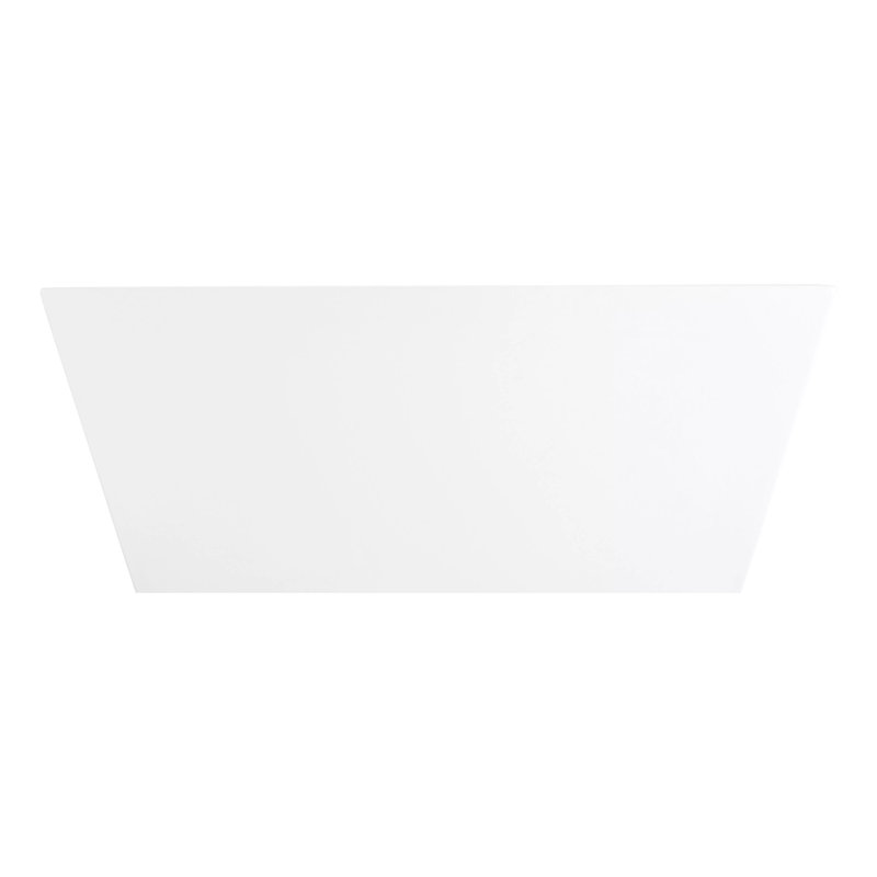 Hibiscus Rectangular Acrylic Soaking Tub with Integrated Drain and Overflow