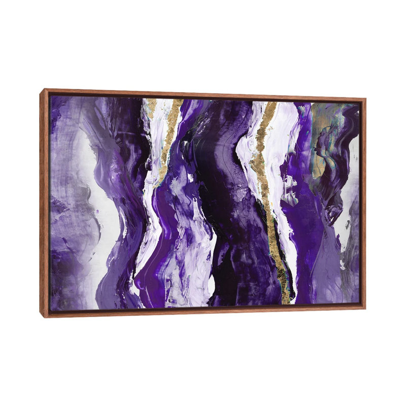 Effectus II, Mauve, Cadre classique en bois avec cadre flottant, H 26 po x l 40 po