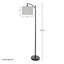 Lampe sur pied Arc - Lampe sur pied moderne de 63 pouces de hauteur avec abat-jour en lin et ampoule DEL - Lampe pour décoration de chambre à coucher, de bureau à domicile ou de salon