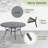 50“ Round Metal Outdoor Dining Table-313193403