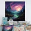 Rose, aurores boréales - Art mural montagnes d'hiver-1498622941-1532737796