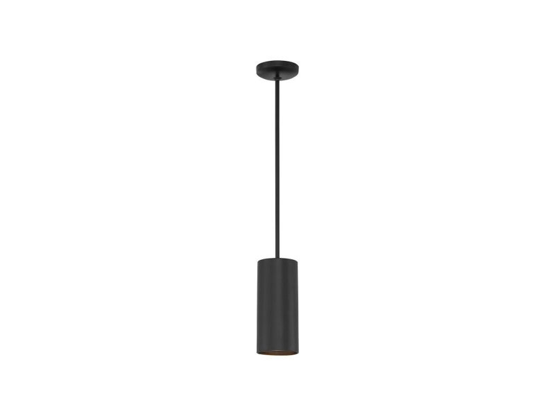 Luminaire suspendu Koretta B676C6C851A74B5F82827E19806BF157, H 112,5 po x l 4,75 po x P 4,75 po, Noir / noir mat
