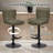 Modern Upholstered Adjustable Height Swivel Full Back Metal Base Bar Stool-952662194-952662196
