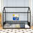 Metal Floor Bed Frame With Fence-697398874-697398875