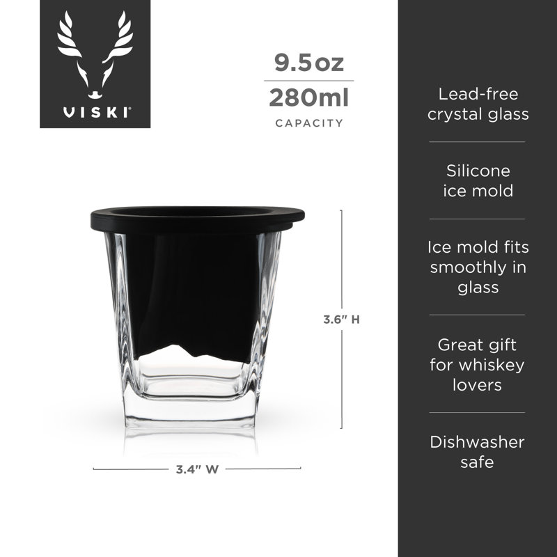 Glacier Mountain Ice Mold with Glass Set