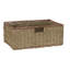 5 Drawer Seagrass Wicker Storage Tower with Handwoven Rattan Design and Strong Metal Frame