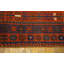 Bold Red and Blue Antique Tribal Primitive Caucasian Kazak Area Rug