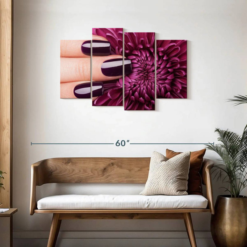 Clous mauves brillants