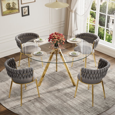 Ensemble de salle à manger moderne avec chaise rembourrée