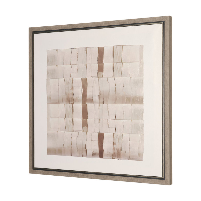 Toile encadrée texturée Kaiden Echoes White II par Cartissi, Glazed Echoes White III