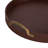 Round Vegan Leather Tray with Handles-1224659265