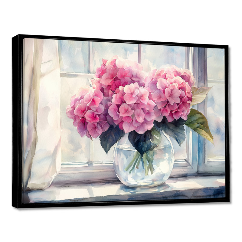 Irodita - Floral Wall Art, Black, 12" H x 20" W, Floater Framed Print