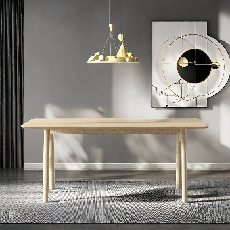 Corrigan Studio Rectangular wood colour solid wood dining table ...