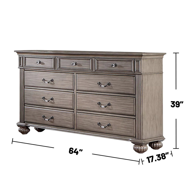 Dariella 64 " W 9 - Drawer Dresser