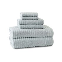 Classic Turkish Towels Turkish Cotton Ribbed Bath Sheets in Birch (Set of 3)