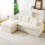 Canapé polyvalent en velours blanc: chaise convertible à deux places et gauche-1059929034-1062220579