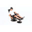 Fauteuil inclinable pivotant en similicuir de 26 po avec base en métal Meleri