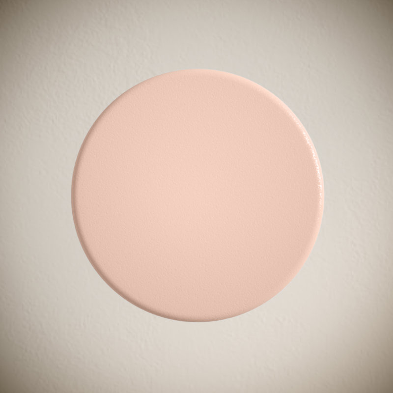Lisse Concrete Bathroom Sink Non-Overflow Pop Up Drain , Matte Blush